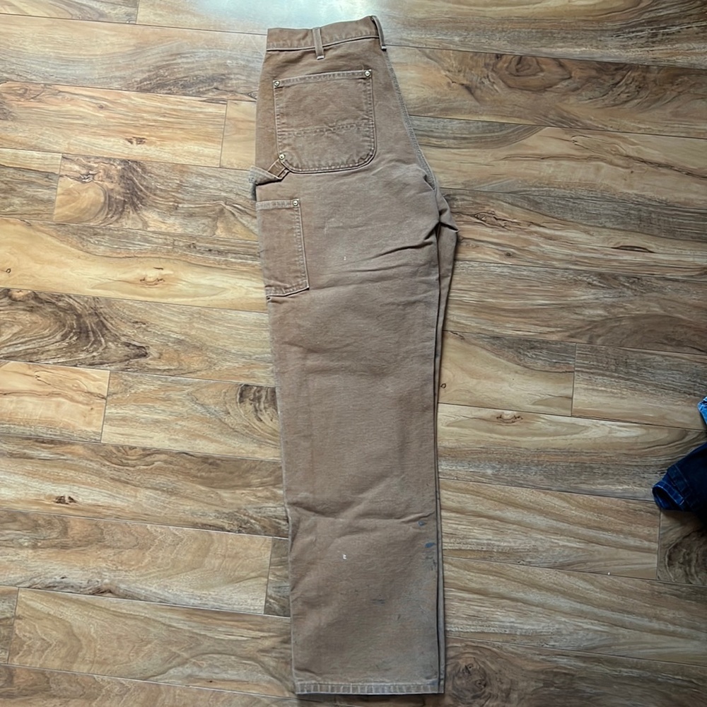 Mens Carhartt Loose Fit Washed Double Front Utility Work Pant
